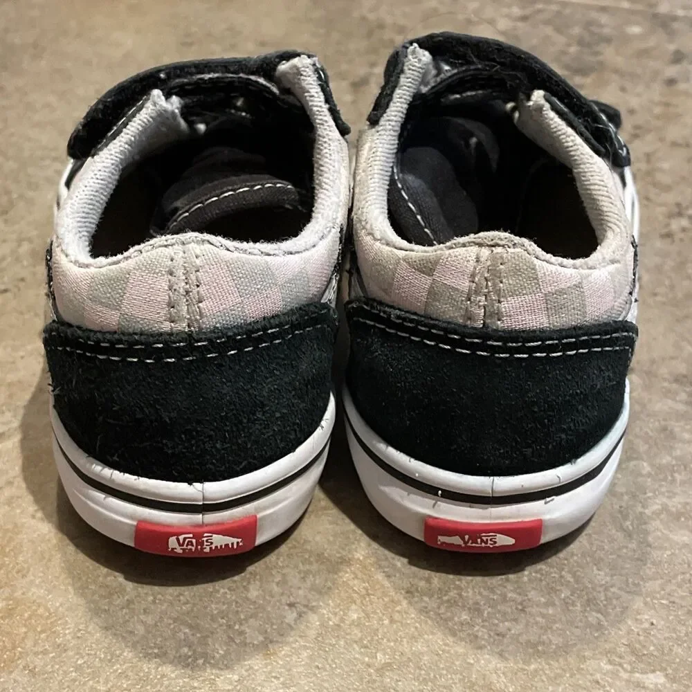 Vans Old Skool V Butterfly Skate Shoes Baby Toddler Size 8 Black Lilac Mist